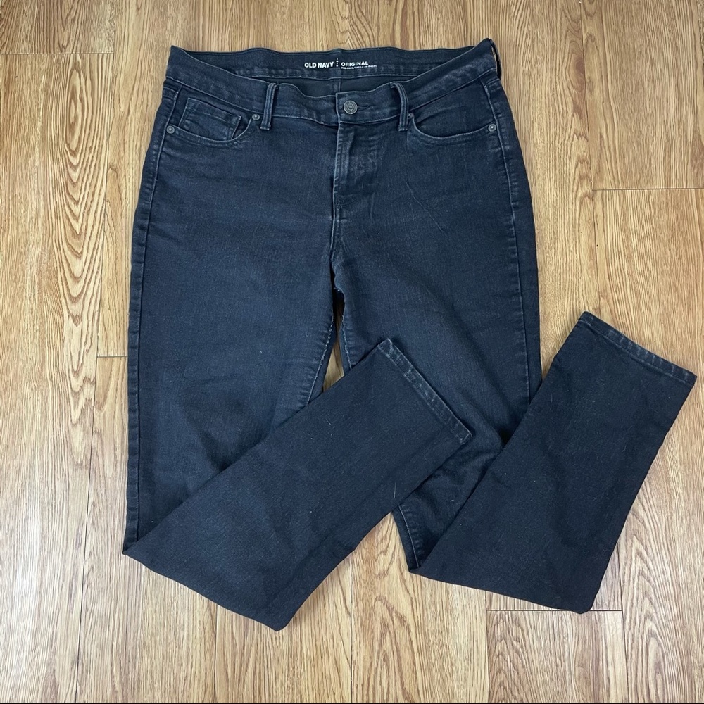 2/$15 Old Navy Black Mid Rise Skinny Jeans Size 10